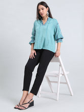Load image into Gallery viewer, Go Colors Black Ponte Smart Fit Kurti Pant
