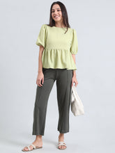Load image into Gallery viewer, Go Colors Olive Green Roma Ponte Wide Pants
