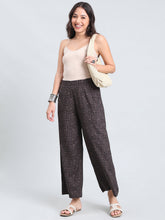 Load image into Gallery viewer, Go Colors Black Woven Viscose Printed Palazzo
