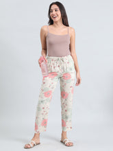Load image into Gallery viewer, Go Colors White Woven Viscose Printed Lounge Pants
