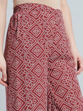 Load image into Gallery viewer, Go Colors Red Woven Viscose Printed Palazzo
