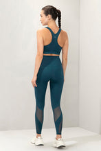 Load image into Gallery viewer, Amante Energize Medium Impact Round Neck Sports Bra - Reflecting Pond 98701
