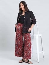 Load image into Gallery viewer, Go Colors Red Woven Viscose Printed Palazzo

