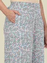 Load image into Gallery viewer, Go Colors Blue Woven Viscose Printed Palazzo
