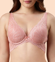 Load image into Gallery viewer, Enamor Butterfly Frame for Cleavage Enhancing Women's Bridal Plunge Push-Up Bra - Lace, Wired, Padded, Medium Coverage - F091
