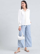Load image into Gallery viewer, Go Colors Blue Woven Viscose Printed Palazzo

