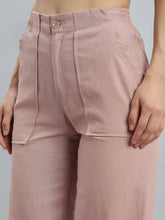 Load image into Gallery viewer, Go Colors Dusty Pink Linen Cargo Pants
