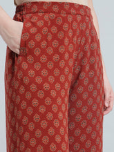Load image into Gallery viewer, Go Colors Red Woven Viscose Printed Palazzo
