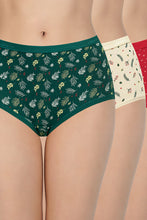Load image into Gallery viewer, Amante Print High Rise Full Brief Panties (Pack of 3) 53101

