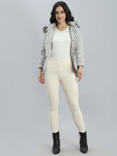 Load image into Gallery viewer, Go Colors Cream Warm Suede Leggings
