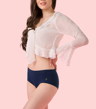 Load image into Gallery viewer, Enamor IP37 Innovations Flexi Free, Comfy Essentials, No Visible Panty Lines, All Day Comfort, Mid Waist Brief Panty for Women - Regular Coverage (Lisbon Blue)
