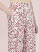 Load image into Gallery viewer, Go Colors White Woven Viscose Printed Palazzo
