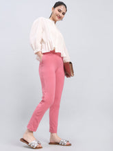 Load image into Gallery viewer, Go Colors Blush Pink Cotton Stretch Kurti pants
