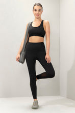 Load image into Gallery viewer, Amante Energize Medium Impact Round Neck Sports Bra - Black 98701
