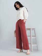 Load image into Gallery viewer, Go Colors Red Woven Viscose Printed Palazzo

