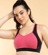 Load image into Gallery viewer, Enamor SB38 Medium Impact Cotton Sports Bra, Padded, Wire-Free, Full Coverage for Comfort
