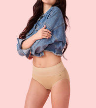 Load image into Gallery viewer, Enamor CW01 Cotton Classic, All Day Comfort, High Waist Brief - Breathable, Antimicrobial with Stain Release, Outer Brushed Wide Elastic, Full Coverage -  Pack of 1 (Skin)
