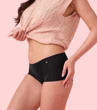 Load image into Gallery viewer, Enamor PS40 Innovations Invisi, All Day Comfort, Mid Waist Boyshorts Panty for Women - No Visible Panty Lines, Breathable, Sweat wicking, Free Cut, Full Coverage -  Pack of 1 (Jet Black)
