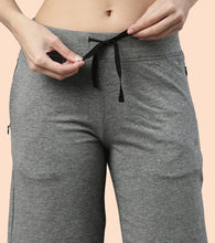 Load image into Gallery viewer, Enamor Mid Rise Knee length Drawstring Closure City Shorts For Women - Slim Fit, Soft and Breathable Cotton - E044 (Mediumgrey Melange)
