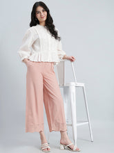 Load image into Gallery viewer, Go Colors Baby Pink 100% Cotton Hakoba Wide Pant
