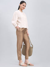 Load image into Gallery viewer, Go Colors Modal Gold Festive Metallic Pants
