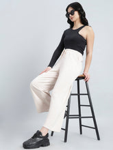 Load image into Gallery viewer, Go Colors Cream Fleece Wide Pant
