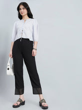 Load image into Gallery viewer, Go Colors Black Organza Ethnic Pant
