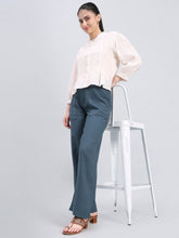 Load image into Gallery viewer, Go Colors Dark Teal Linen Cargo Pants
