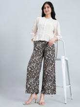 Load image into Gallery viewer, Go Colors Black Viscoses Printed Palazzo

