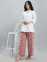 Load image into Gallery viewer, Go Colors Red Woven Viscose Printed Palazzo

