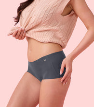 Load image into Gallery viewer, Enamor PS40 Innovations Invisi, All Day Comfort, Mid Waist Boyshorts Panty for Women - No Visible Panty Lines, Breathable, Sweat wicking, Free Cut, Full Coverage -  Pack of 1 (Ink Grey)

