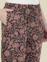 Load image into Gallery viewer, Go Colors Black Woven Viscose Printed Lounge Pants
