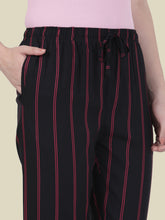Load image into Gallery viewer, Go Colors Black Woven Viscose Printed Lounge Pants
