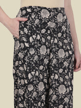 Load image into Gallery viewer, Go Colors Black Woven Viscose Printed Palazzo
