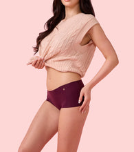 Load image into Gallery viewer, Enamor PS40 Innovations Invisi, All Day Comfort, Mid Waist Boyshorts Panty for Women - No Visible Panty Lines, Breathable, Sweat wicking, Free Cut, Full Coverage -  Pack of 1 (Grape Wine)

