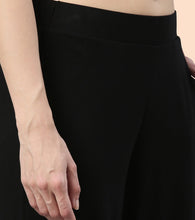 Load image into Gallery viewer, Enamor Mid Rise Crop length Slip on  Shop In Culotte For Women - Relaxed Fit, Super Soft - E064 (Jet Black)
