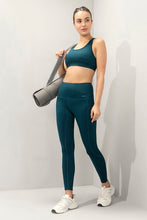 Load image into Gallery viewer, Amante Energize Medium Impact Round Neck Sports Bra - Squigly Line Print 98701
