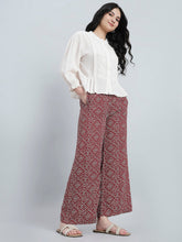 Load image into Gallery viewer, Go Colors Red Woven Viscose Printed Palazzo
