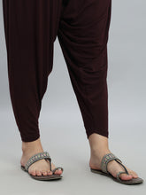 Load image into Gallery viewer, Go Colors Dark Wine Viscose Stretch Patiala
