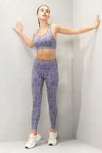 Load image into Gallery viewer, Amante Energize Medium Impact Round Neck Sports Bra - Abstract Paint Print 98701
