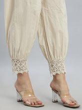 Load image into Gallery viewer, Go Colors Cream Embroidered Lace Salwar
