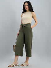 Load image into Gallery viewer, Go Colors Olive Linen Blend Culottes
