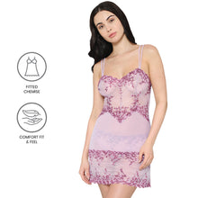 Load image into Gallery viewer, Wacoal Embrace Lace Non Padded Non Wired Bridal Wear Short Lace Babydoll Chemise - Pink 814191
