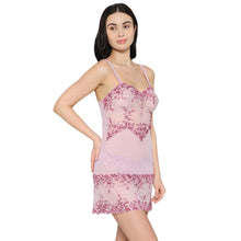 Load image into Gallery viewer, Wacoal Embrace Lace Non Padded Non Wired Bridal Wear Short Lace Babydoll Chemise - Pink 814191
