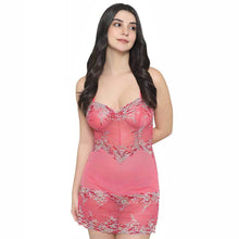 Load image into Gallery viewer, Wacoal Embrace Lace  Non Padded  Non Wired Bridal Wear Short Lace Babydoll Chemise - Pink 814191
