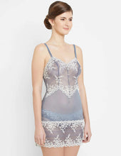 Load image into Gallery viewer, Wacoal Embrace Lace  Non Padded  Non Wired Bridal Wear Short Lace Babydoll Chemise - Blue 814191
