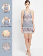Load image into Gallery viewer, Wacoal Embrace Lace  Non Padded  Non Wired Bridal Wear Short Lace Babydoll Chemise - Blue 814191
