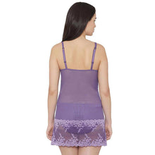 Load image into Gallery viewer, Wacoal Embrace Lace  Non Padded  Non Wired Bridal Wear Short Lace Babydoll Chemise - Purple 814191
