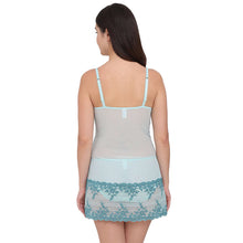 Load image into Gallery viewer, Wacoal Embrace Lace  Non Padded  Non Wired Bridal Wear Short Lace Babydoll Chemise - Aqua 814191
