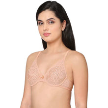 Load image into Gallery viewer, Wacoal Halo Lace Non Padded Wired Full Cup Bridal Wear Plus Size Lace Bra - Peach 851205

